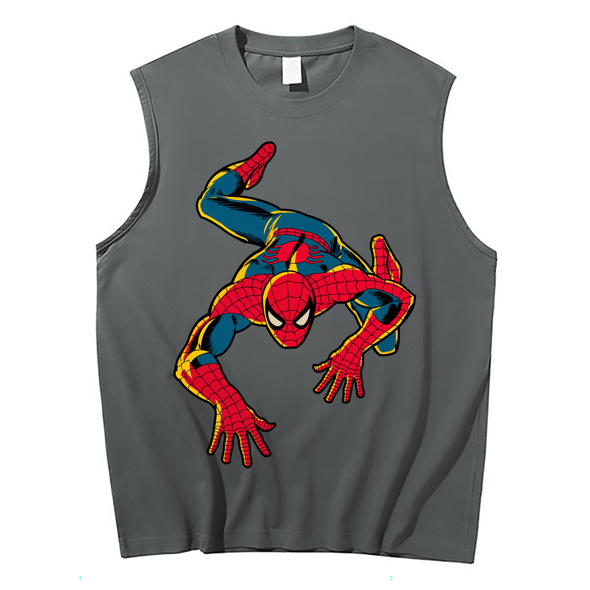 （画像用） Spider Man スパイダーマン コットン100％タンクトップ（フロントプリント）
